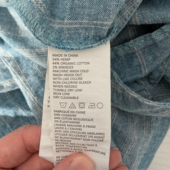 Prana Wayfarers striped hemp blend romper sz L - Picture 9 of 9